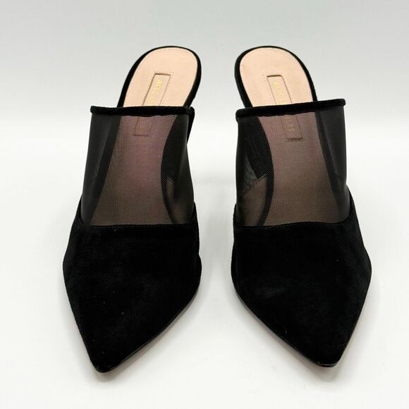 Anthropologie Avec Les Filles Joelle Mules in Black Suede and Mesh - US Women’s - Picture 3 of 14